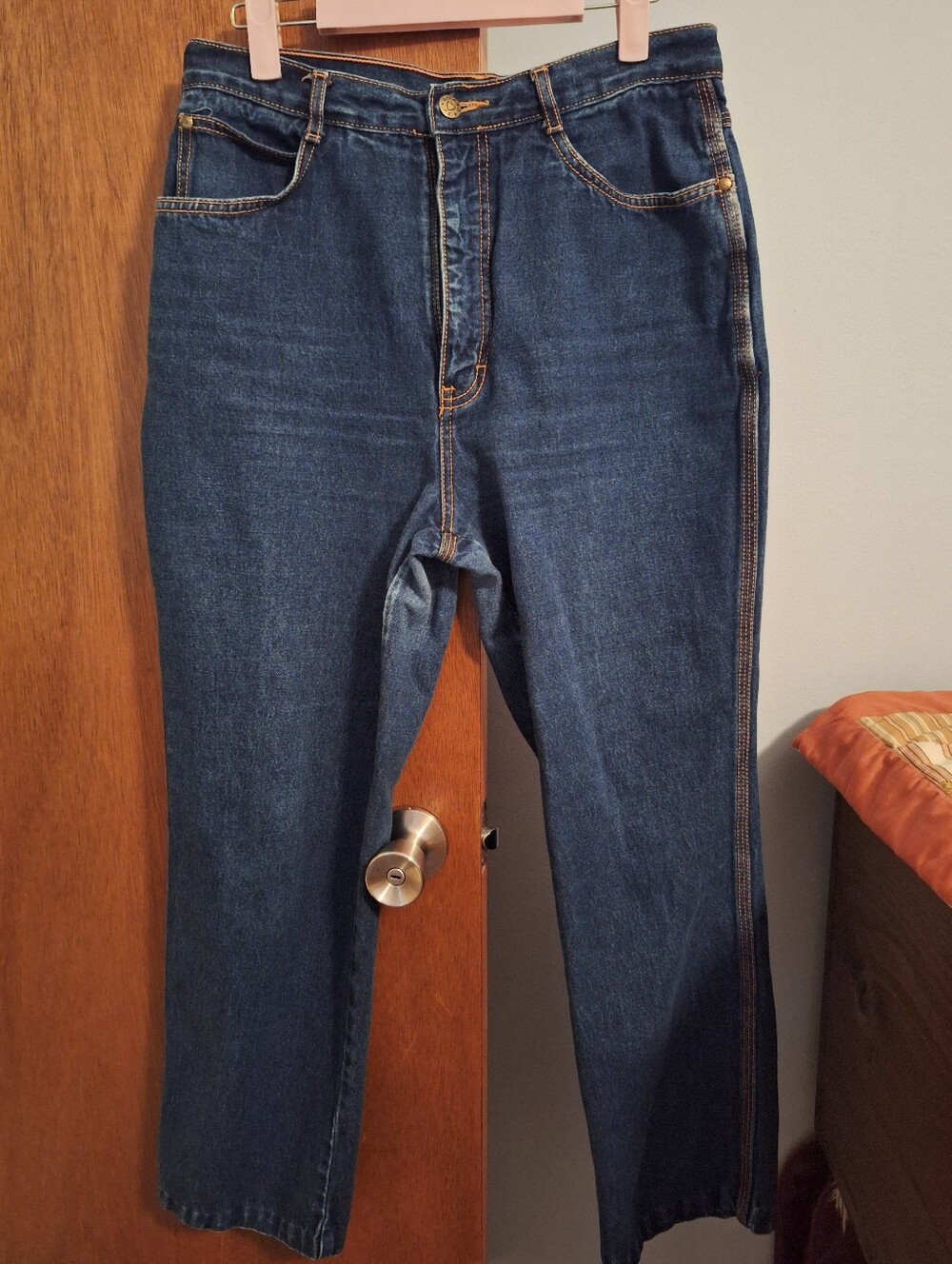 Gitano Vintage Women's Dark Wash Straight Leg Jeans Waist 29 Inseam 26 No Tags